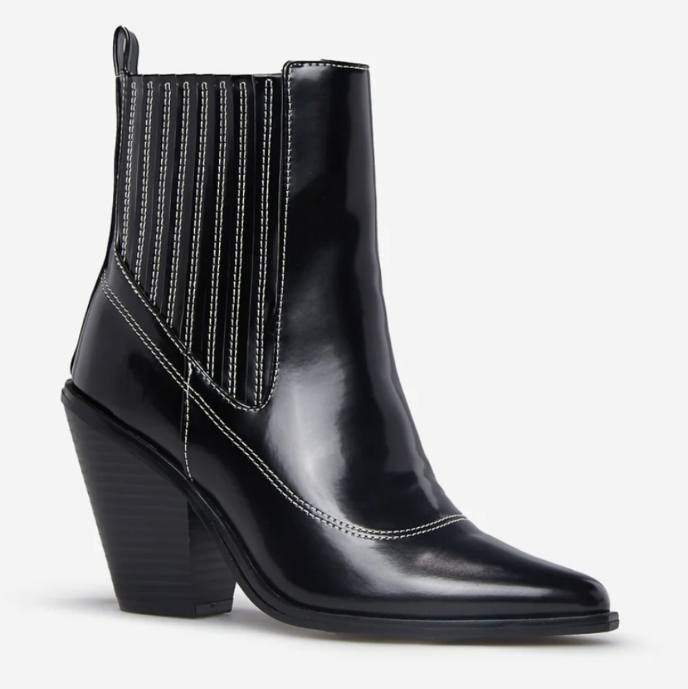 Shoe Dazzle Black Ankle Boots